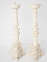 Pair of tall marble candlesticks 25½"