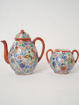 Elegant floral Japanese ceramic teapot