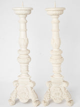 Pair of tall marble candlesticks 25½"