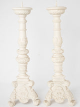 Pair of tall marble candlesticks 25½"