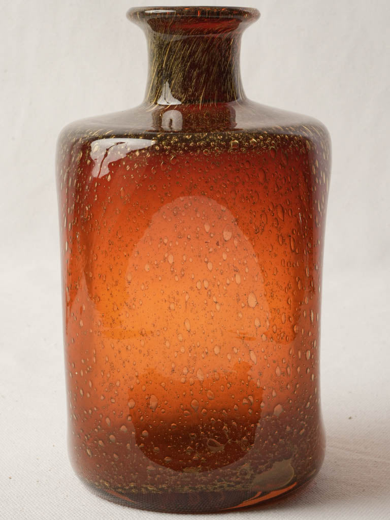 Textured ovoid bubble inclusions vase  