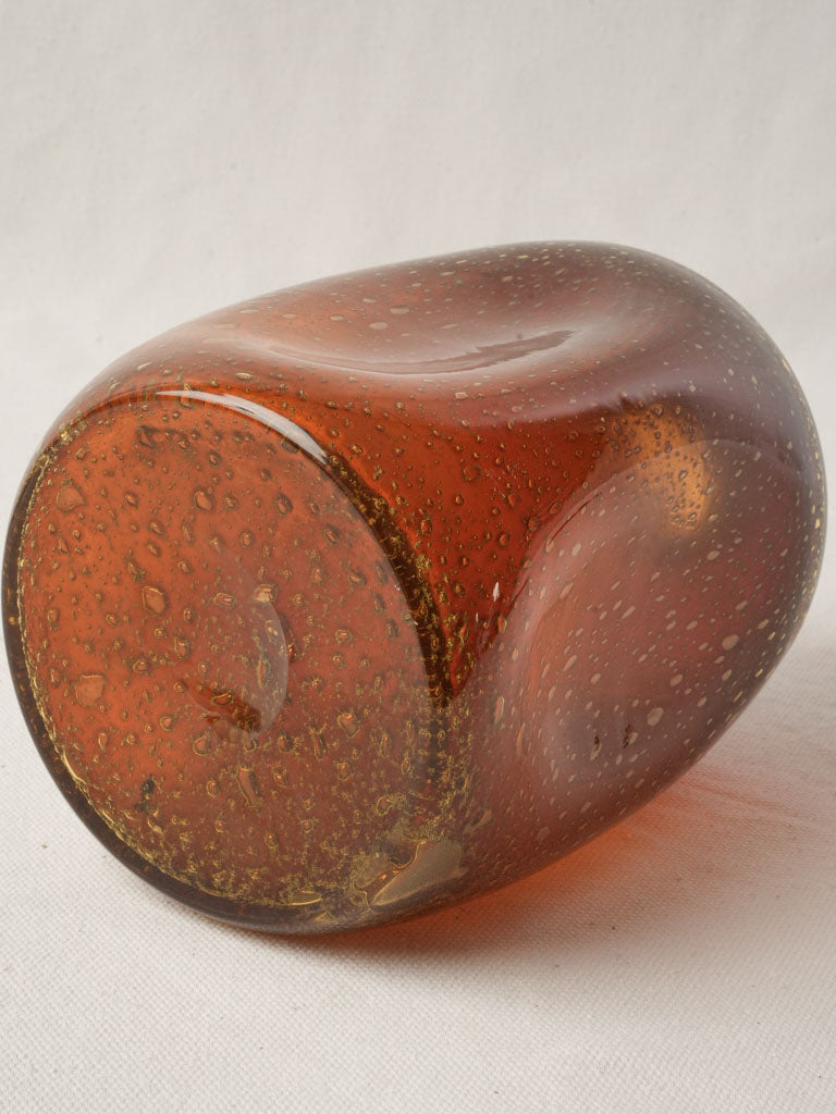 Elegant handcrafted bubble glass vase  