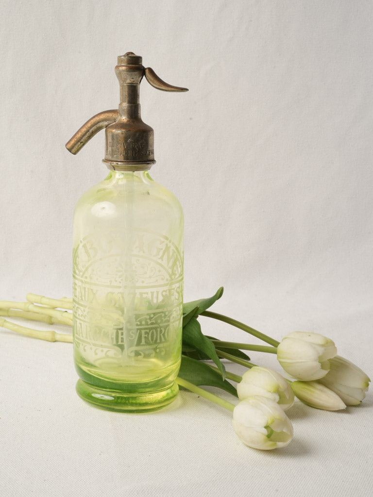 Striking yellow uranium glass siphon  