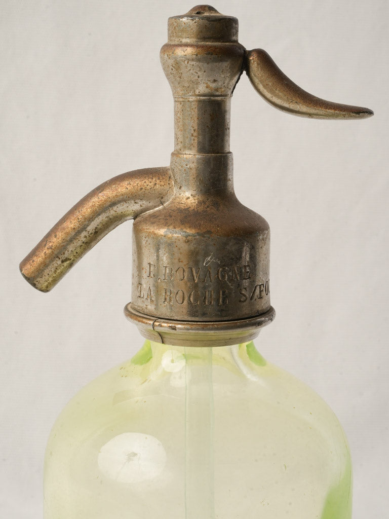 Luminous vintage seltzer siphon  