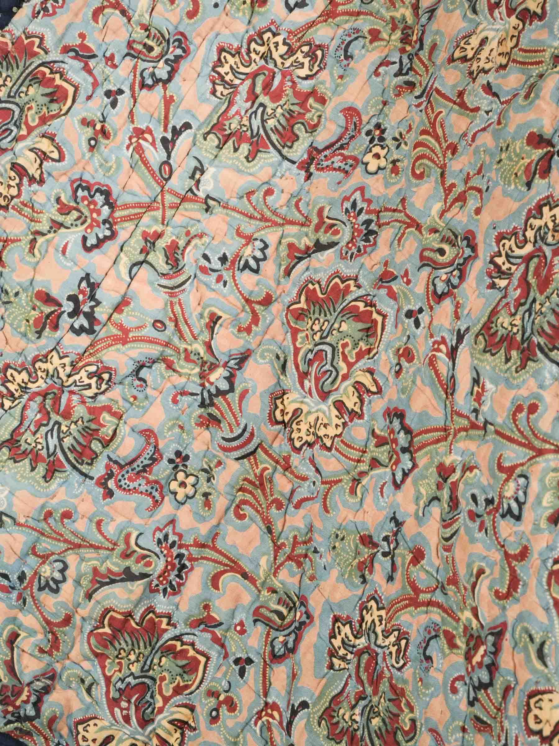 Late 18th-Century Provençal Boutis Coverlet in Indigo Toile de Nîmes - 94½" x 89¾"