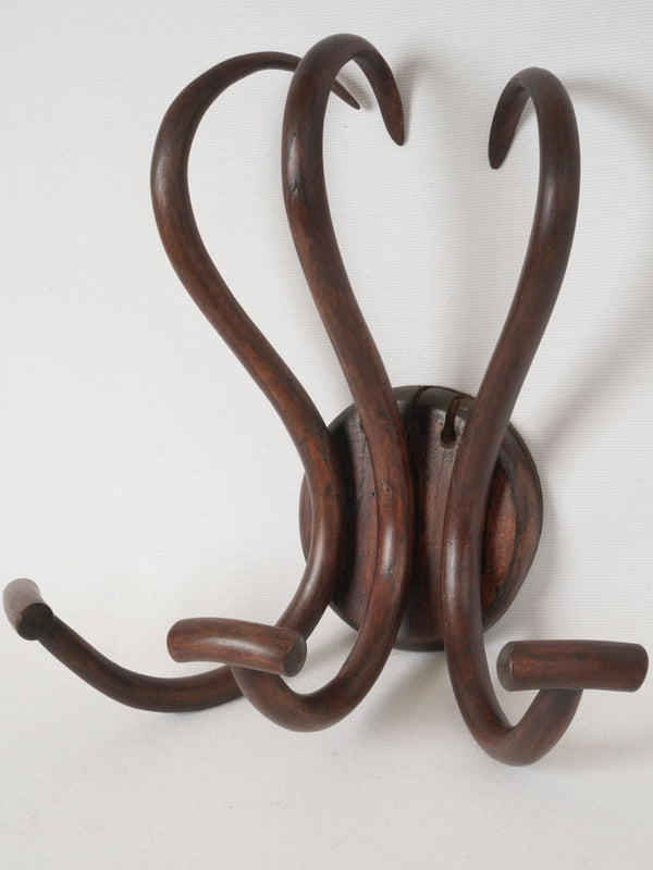 Vintage wooden Thonet-style coat rack