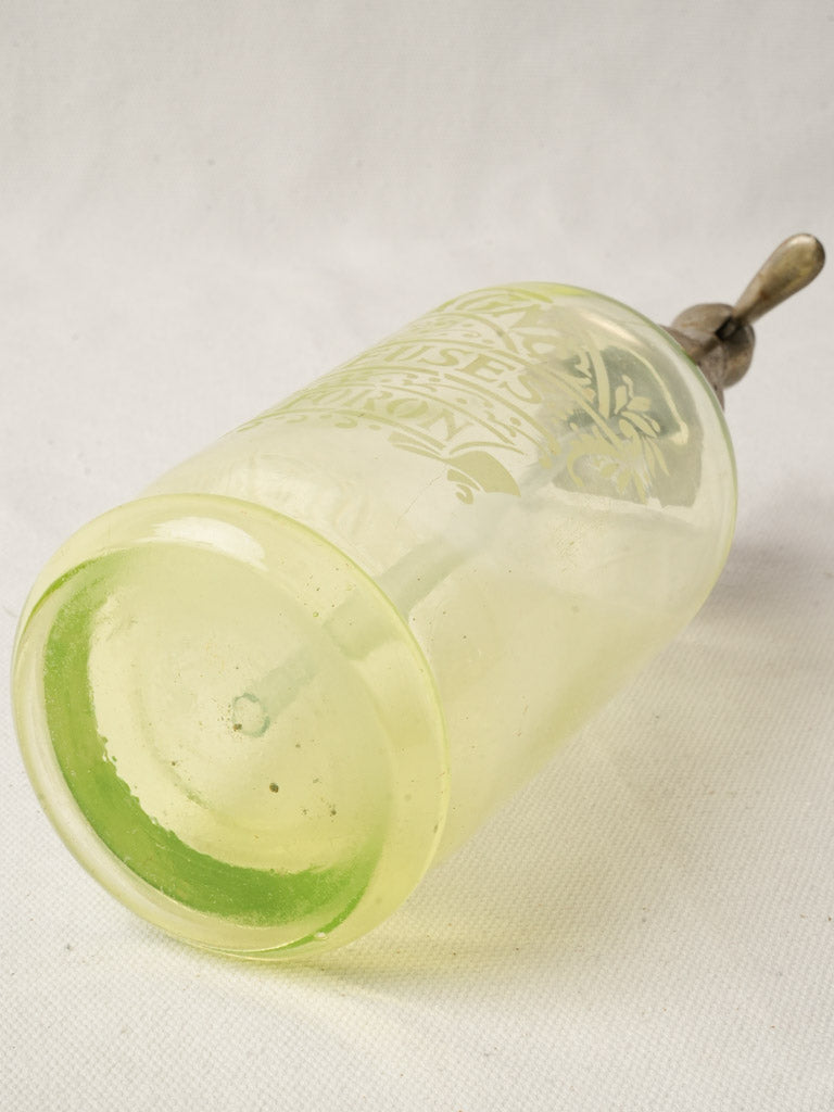 Elegant antique French siphon bottle