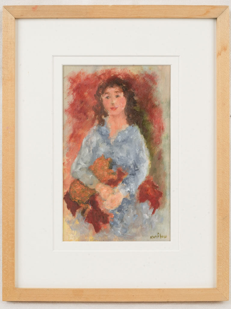 Small Contemporary Painting By Karibou - Délia - 13¾" x 10¾"