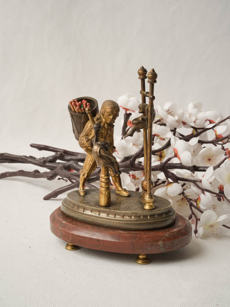 Gilt Figural Bronze Match Accessory