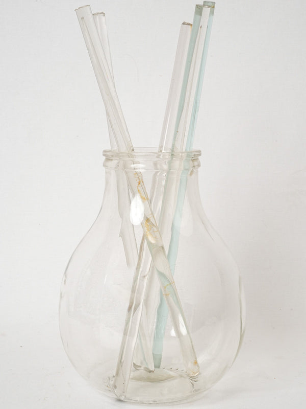 Vintage French glass olive vase