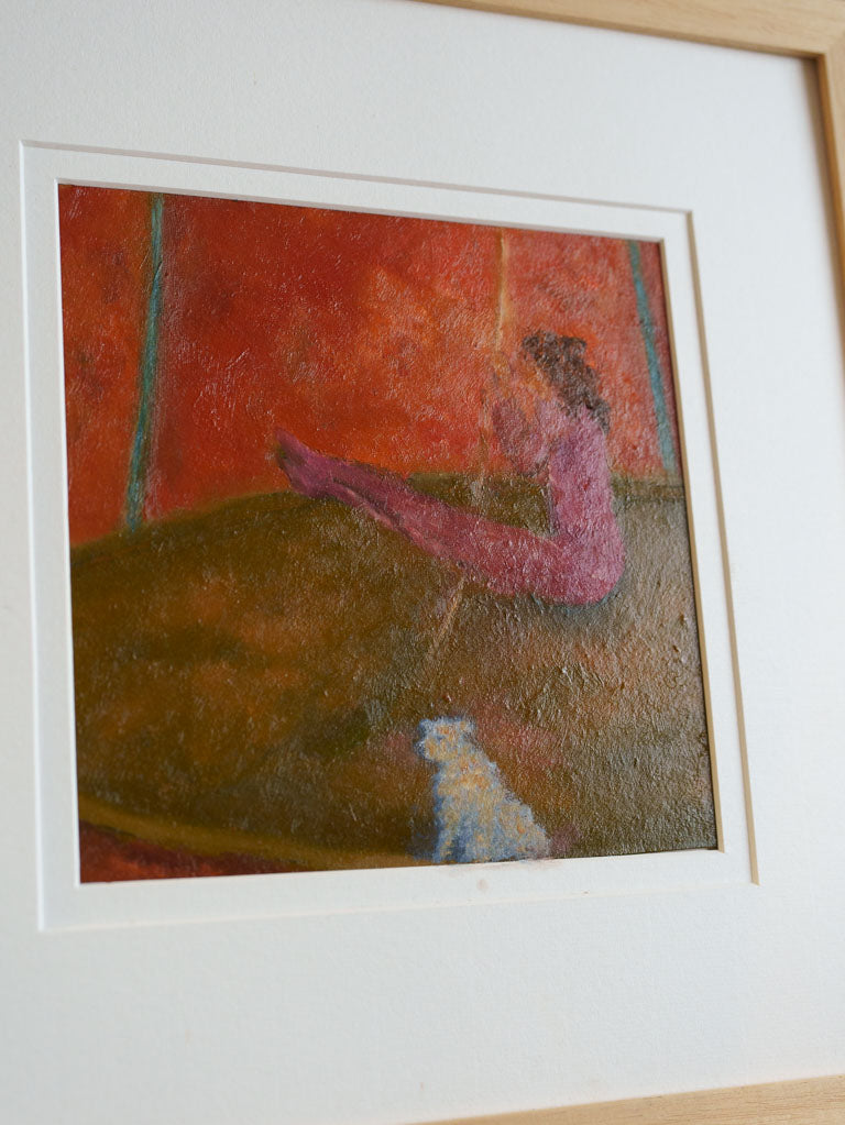 Small Contemporary Painting By Karibou - L’Ennui (Boredom) - 13¾" x 14½"