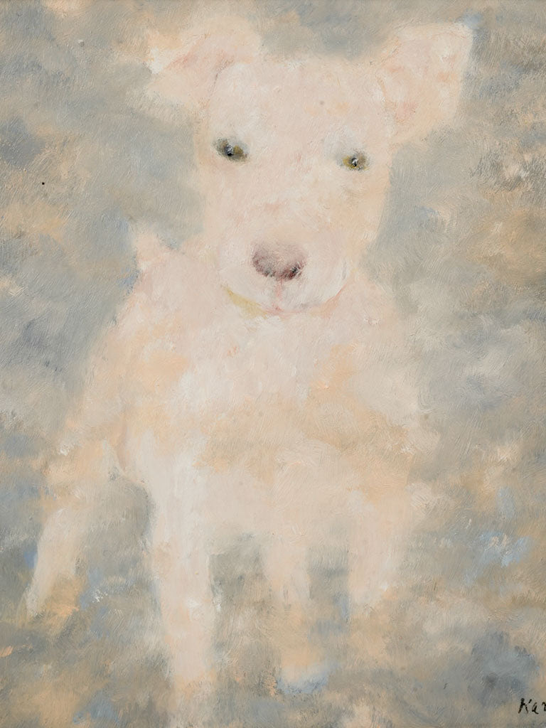 Small Contemporary Painting By Karibou - Cher Petit Larry (Dear little Larry) - 14¼" x 14¼"