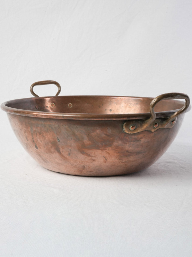 Handsome Large Antique Copper Jam Pan -20¾"