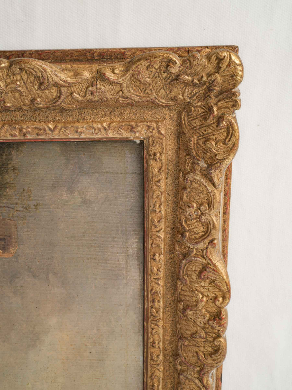 Small 19th-Century Oil on Panel of a Landscape w/ Cavalry Figures, in Giltwood Frame - 11¾" x 13½"