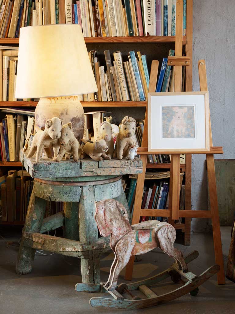 Small Contemporary Painting By Karibou - Cher Petit Larry (Dear little Larry) - 14¼" x 14¼"