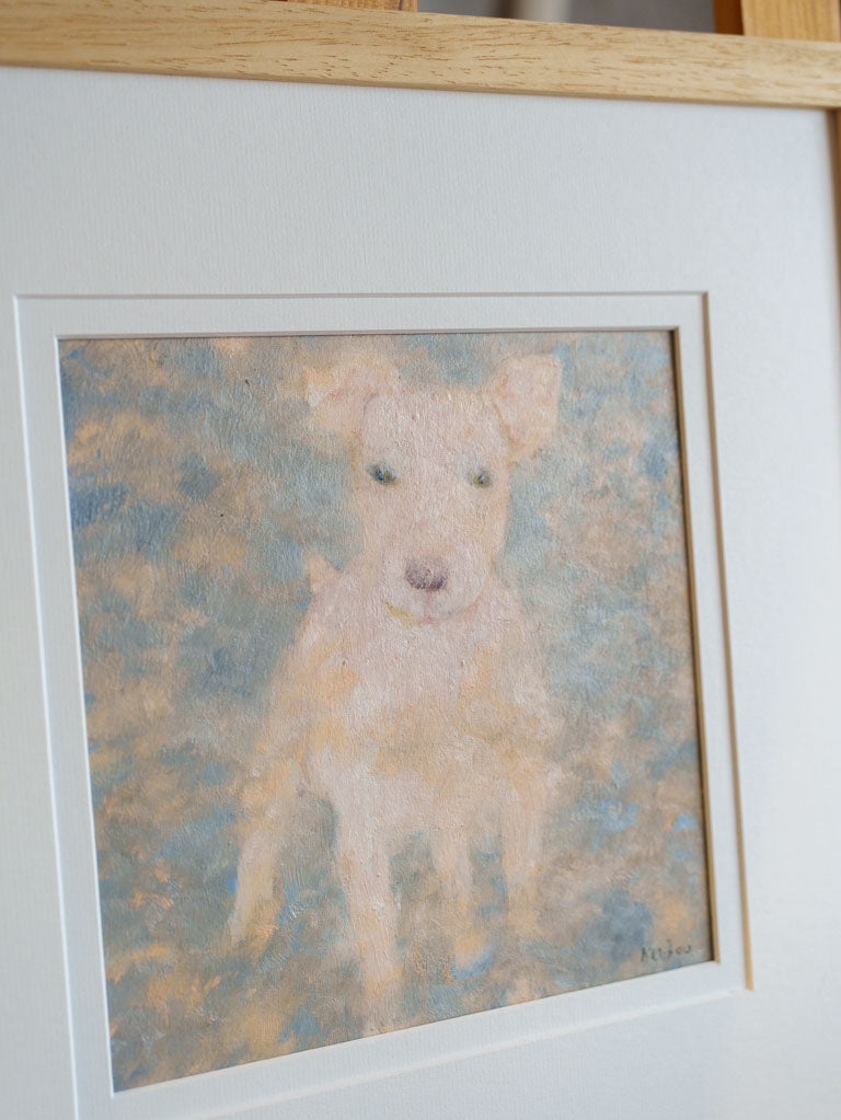 Small Contemporary Painting By Karibou - Cher Petit Larry (Dear little Larry) - 14¼" x 14¼"