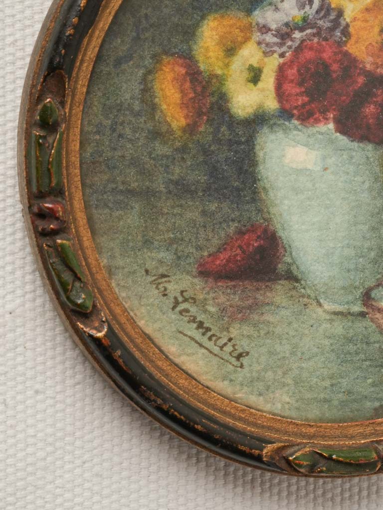 Delicate colorful still life miniature  