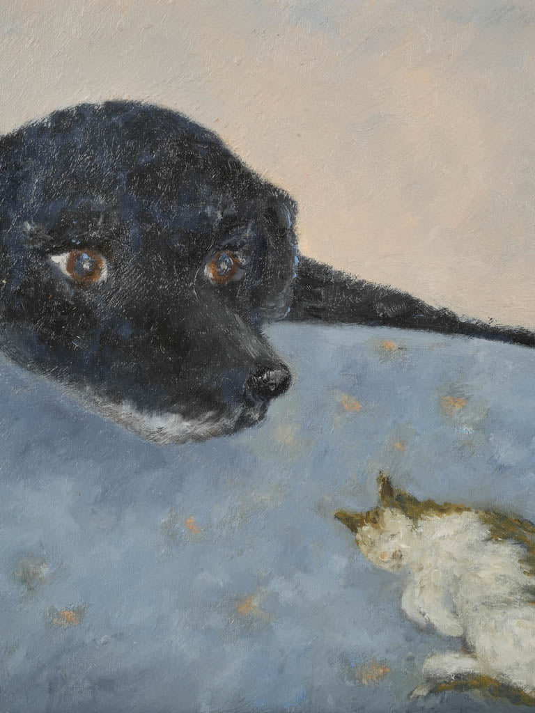 Small Contemporary Painting By Karibou - Frankie, or the Tender Wild One - 14¼"