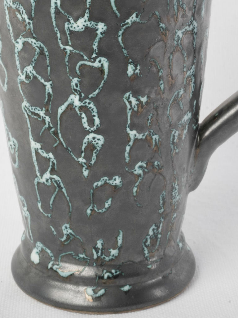 Sunny 1960s Vallauris Ceramic Juice Set w/ Pitcher & Six Tumblers - 8¾"