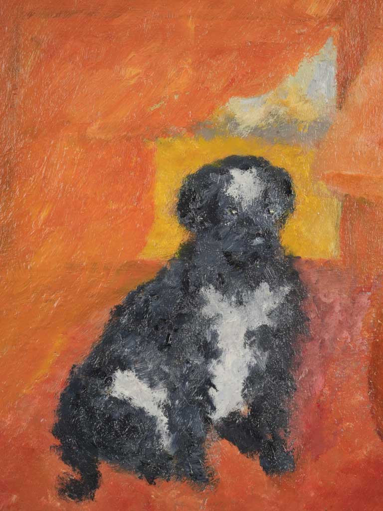 Small Contemporary Painting By Karibou - La Pensive (The Thoughtful One) - 14¼" x 14¼"