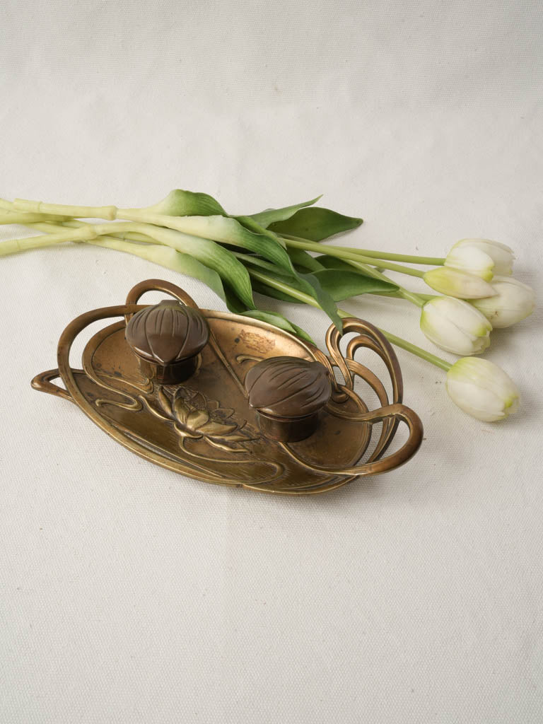 Patinated Art Nouveau writing accessory