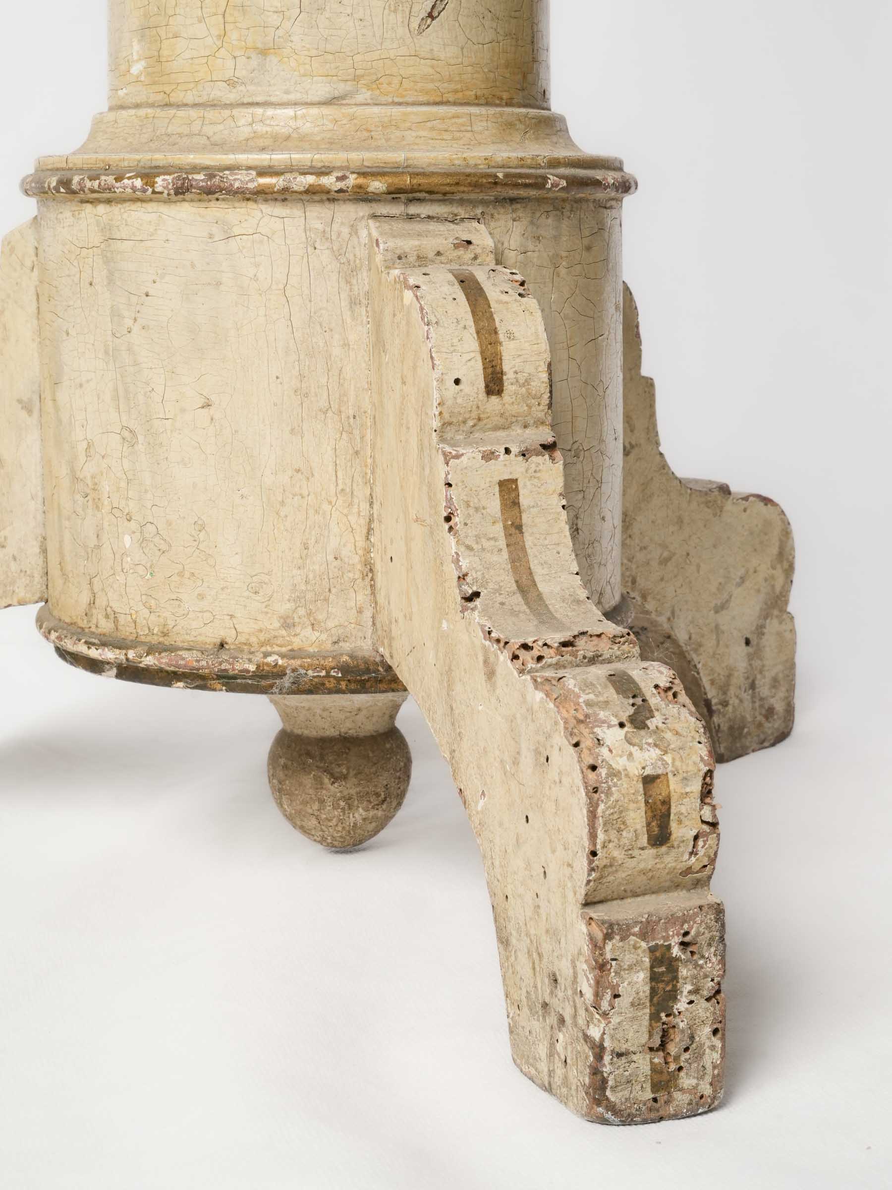 Neoclassical French Tripod Pedestal w/ Marble Top, Late 19th Century - 40¼"