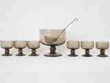 1960s Biot glass sangria service - gray taupe