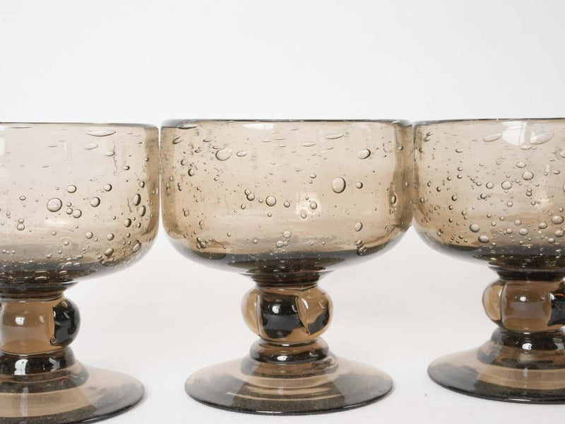 1960s Biot glass sangria service - gray taupe