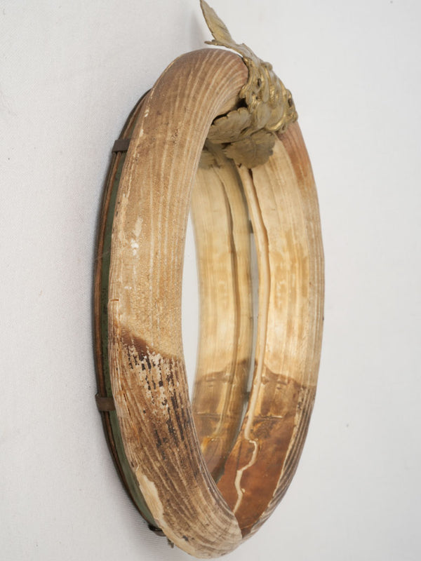 Antique bronze floral embellished reflector