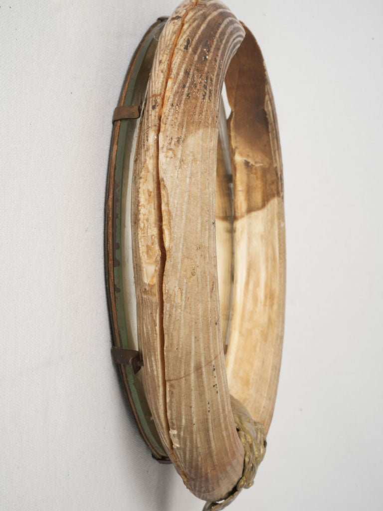 Retro cabin-style decorative looking glass
