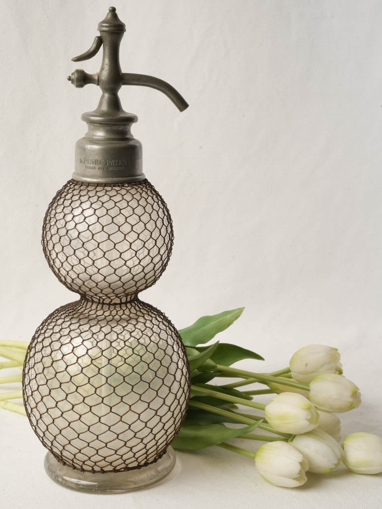 Nostalgic antique French soda siphon  
