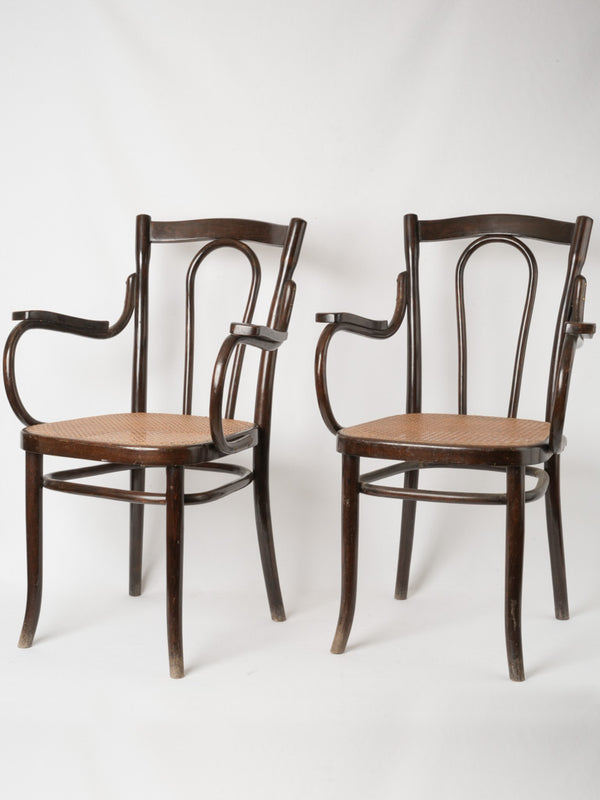 Iconic mid-century Thonet bistro armchairs