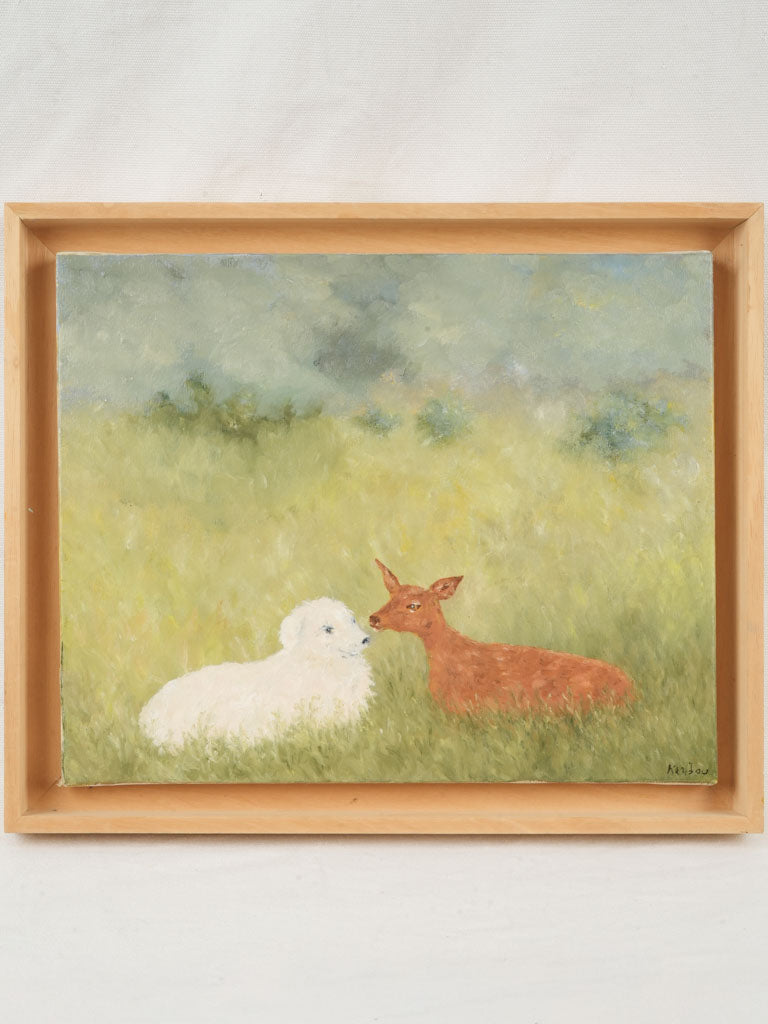 Small Contemporary Painting By Karibou - A jamais vivants (Forever Alive) - 15¼" x 18½"