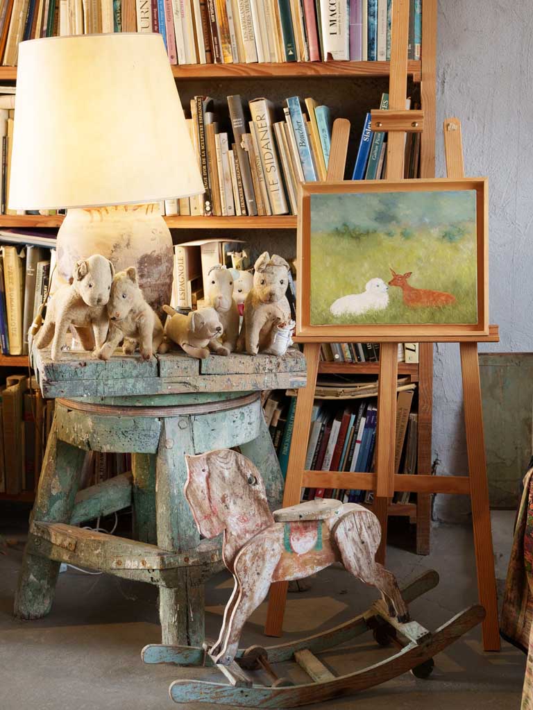 Small Contemporary Painting By Karibou - A jamais vivants (Forever Alive) - 15¼" x 18½"