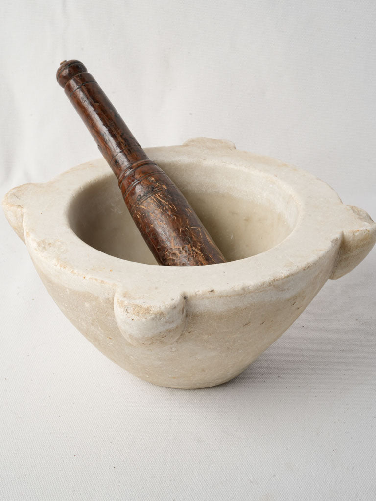 Unique patinated grinding mortar
