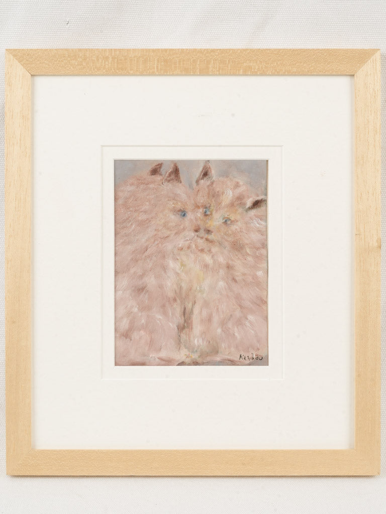 Small Contemporary Painting By Karibou - Atout Chat? - 13" x 11½"