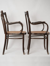 Steam-bent iconic Thonet bentwood chairs