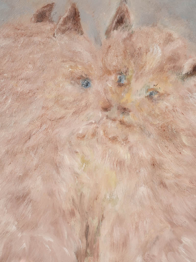 Small Contemporary Painting By Karibou - Atout Chat? - 13" x 11½"