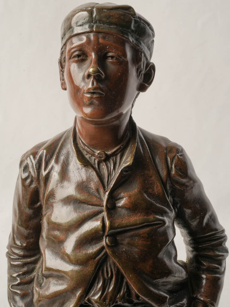 Relaxed pose nonchalant boy figure