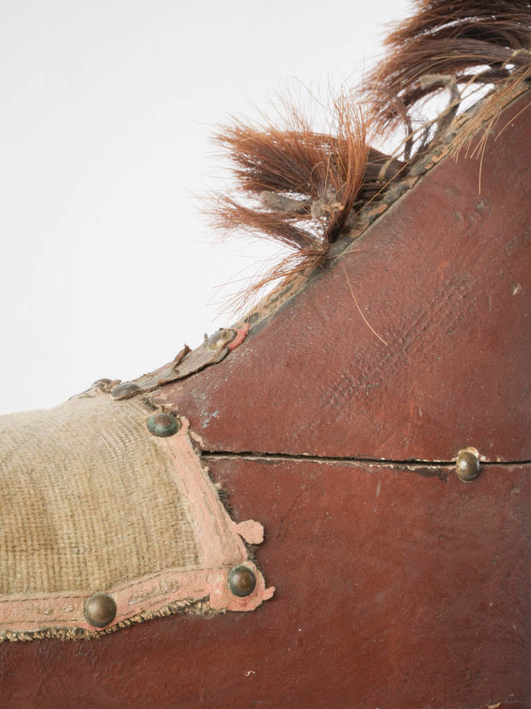 Patinaed decorative French toy horse  