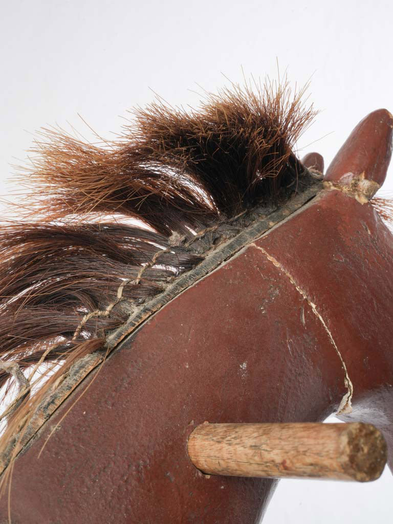 Real horsehair mane ride-on toy  
