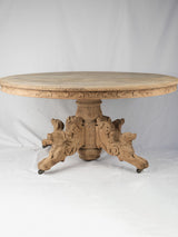 Aged bleached oak round table