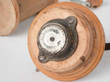 2 antique Italian Tre Spade coffee grinders FB 8¾"