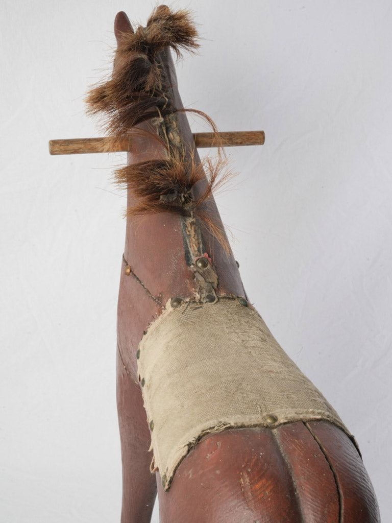 Rustic worn paint toy horse  