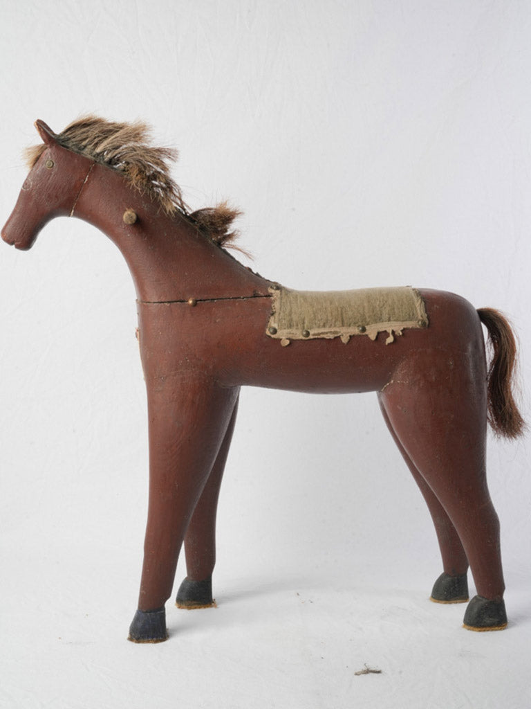 Nostalgic chestnut finish toy horse  