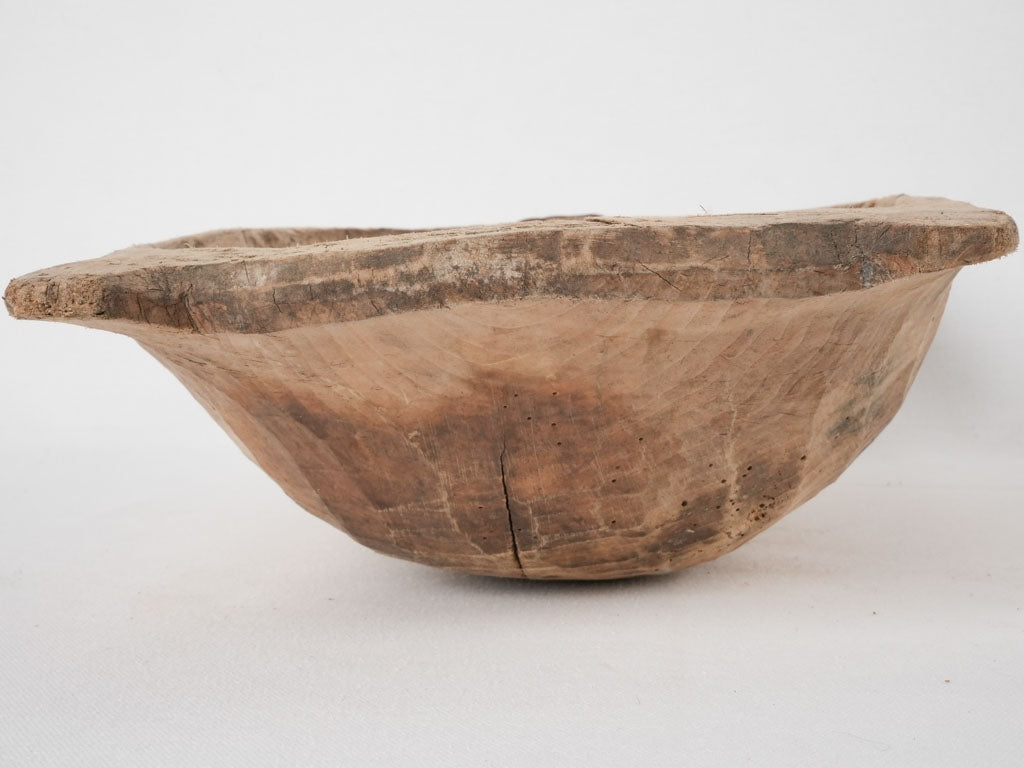 Primitive wooden grain bowl - oval 18½"
