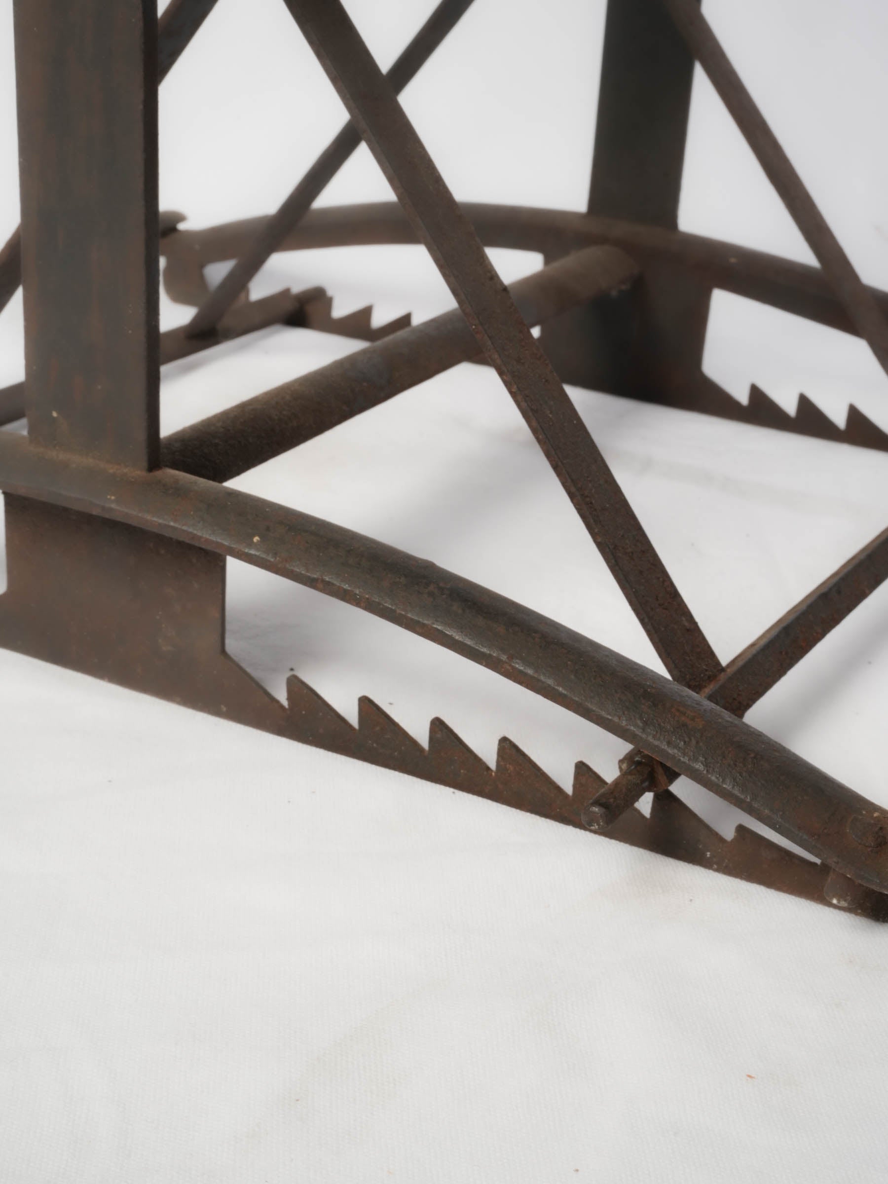French Naval Officer's Adjustable Iron Chart Stand, Late 18th Century