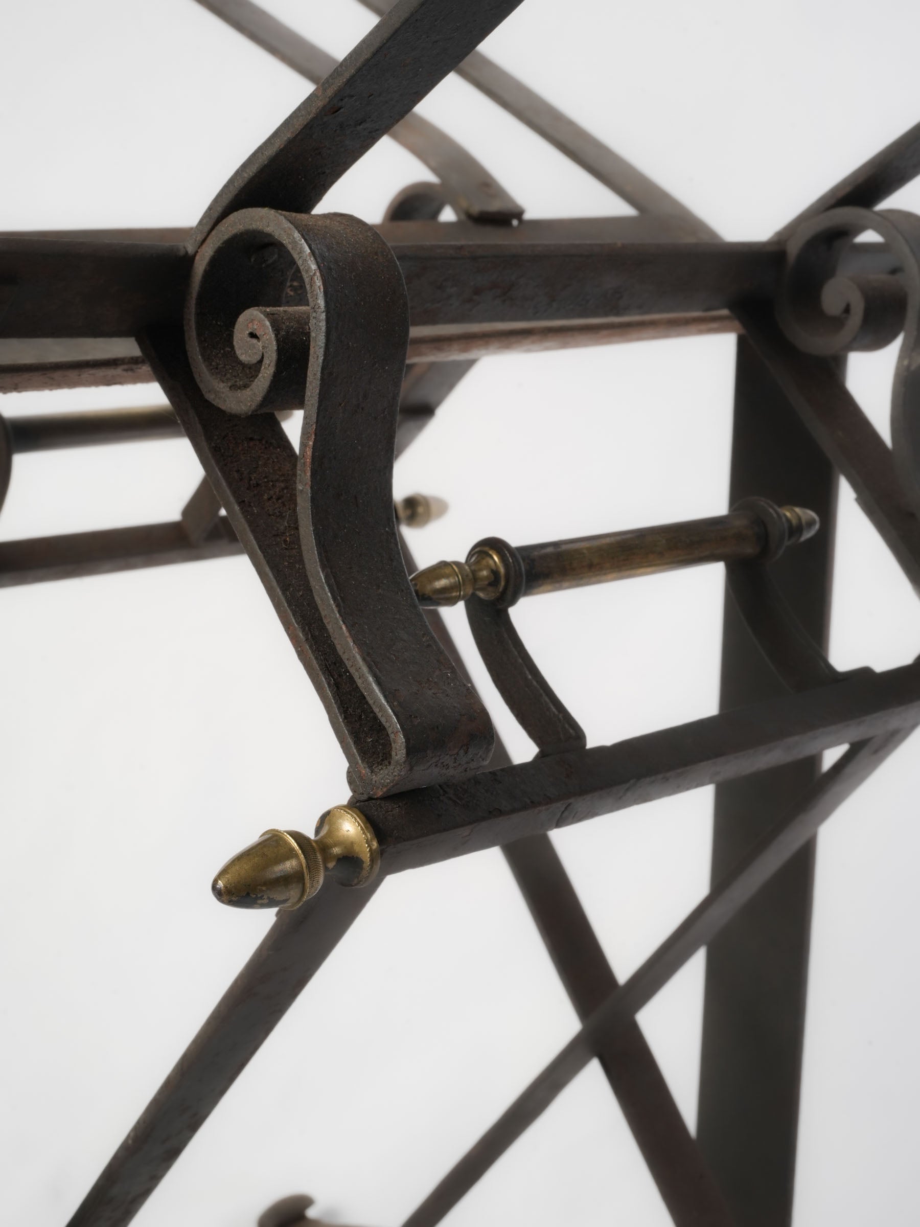 French Naval Officer's Adjustable Iron Chart Stand, Late 18th Century
