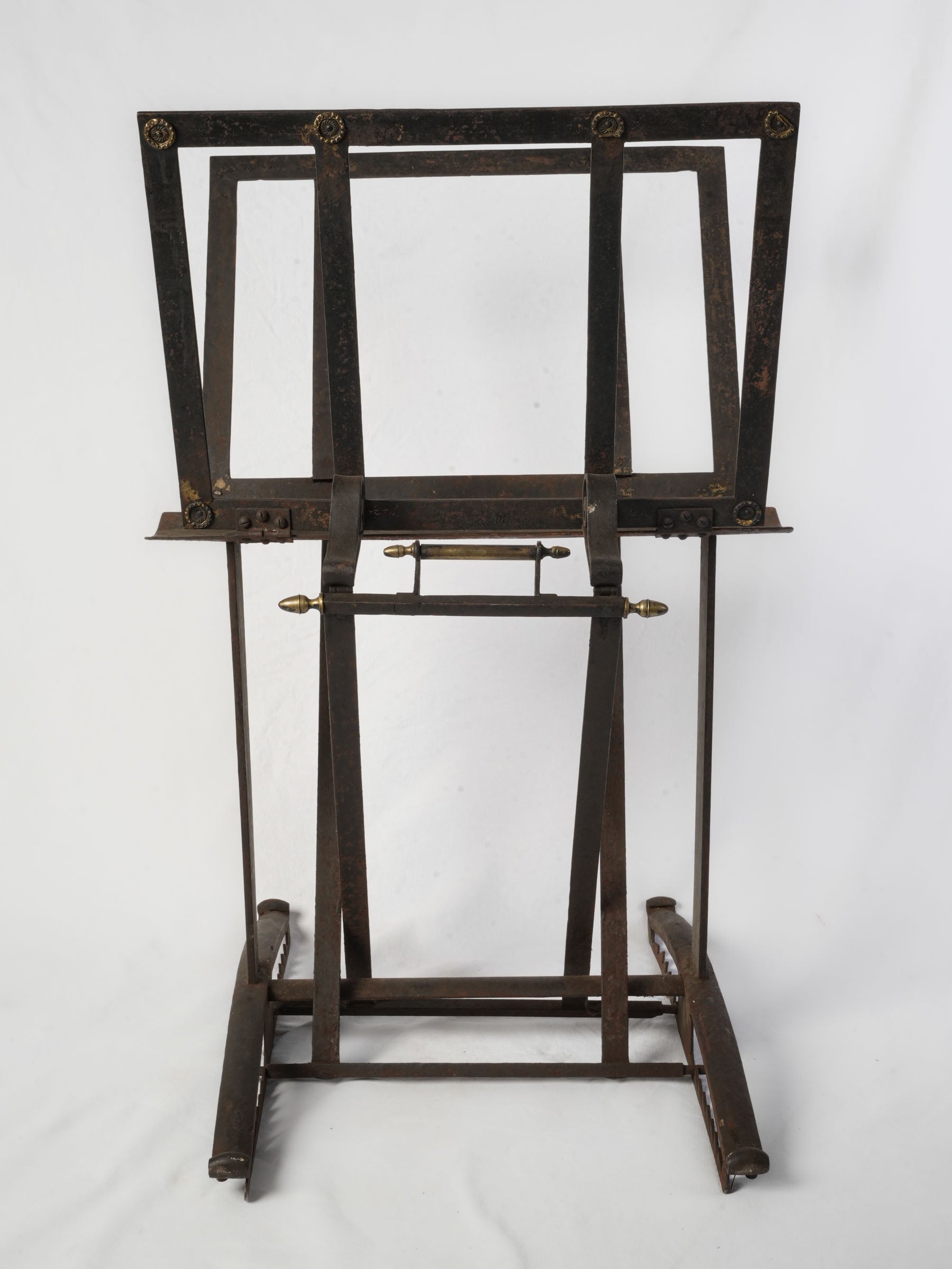 French Naval Officer's Adjustable Iron Chart Stand, Late 18th Century