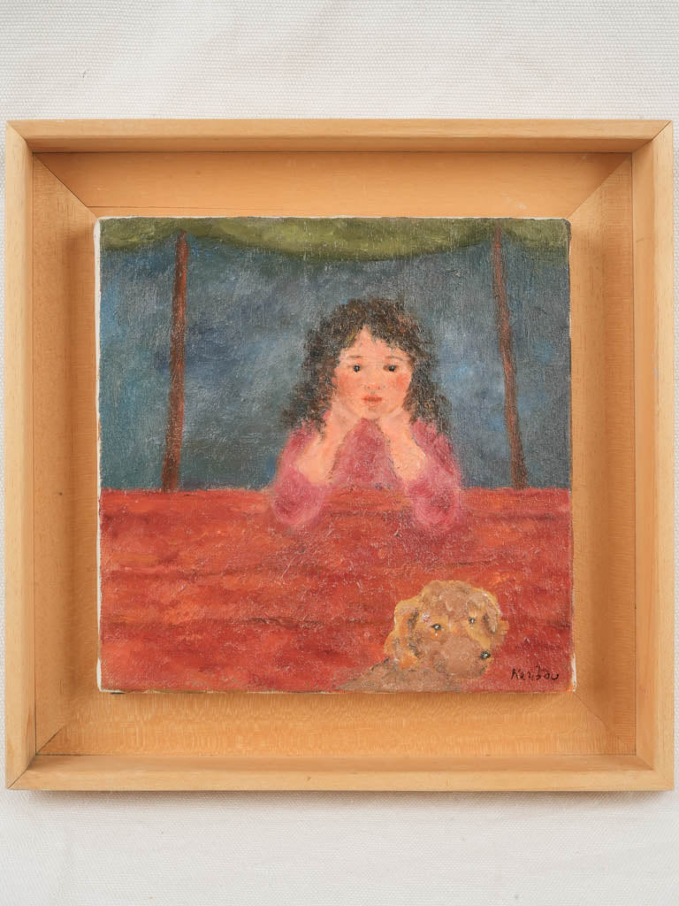 Small Contemporary Painting By Karibou - Regard [Gaze] - 11" x 11"